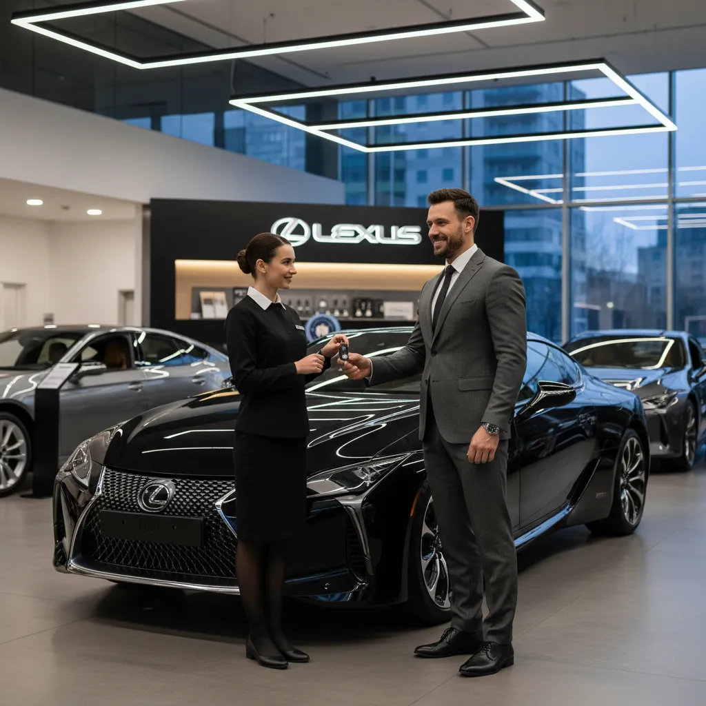 Khoảnh khắc nhận b&agrave;n giao chiếc Lexus mới l&agrave; th&agrave;nh quả xứng đ&aacute;ng cho một qu&aacute; tr&igrave;nh chuẩn bị chu đ&aacute;o