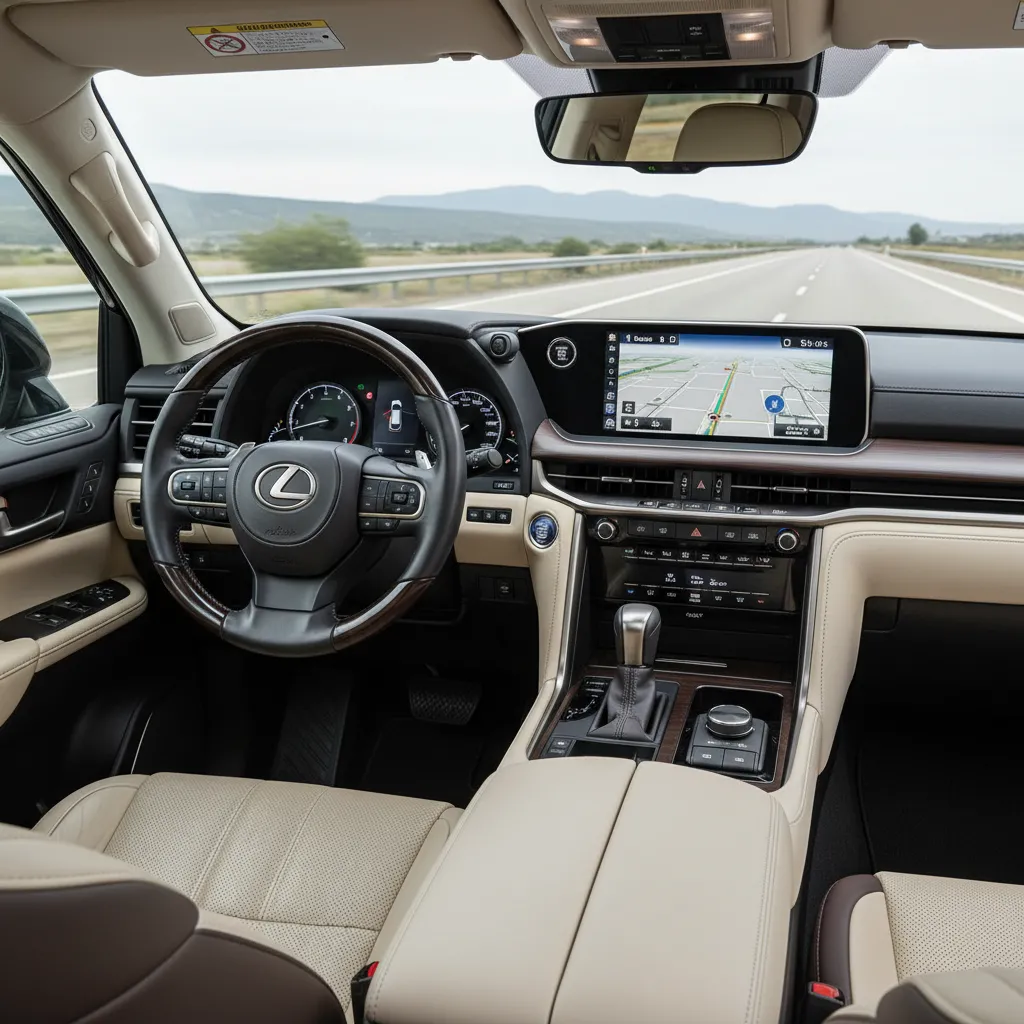 Khoang lái Tazuna của Lexus LX600 nơi mọi chi tiết đều hướng về người điều khiển