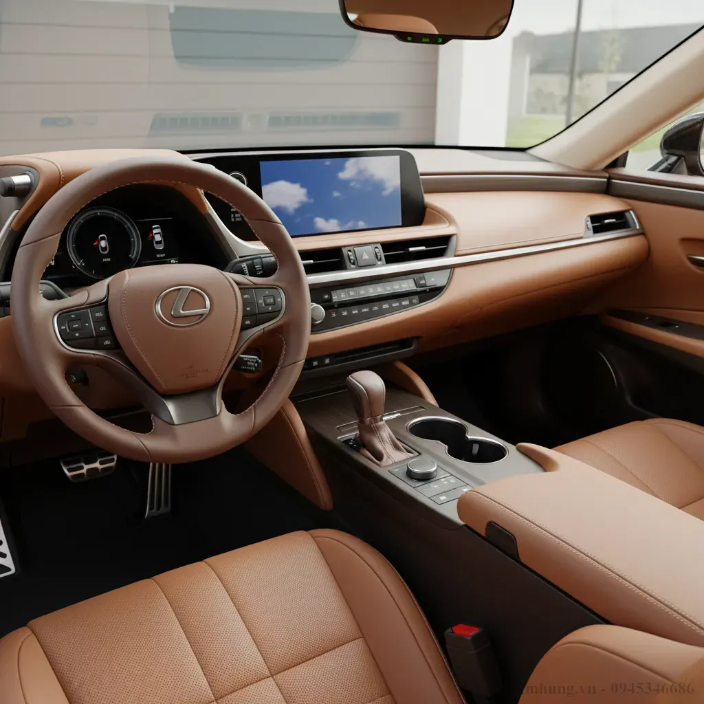 Kh&ocirc;ng gian nội thất Lexus ES250 2026 sang trọng với bảng điều khiển hiện đại v&agrave; ghế da cao cấp