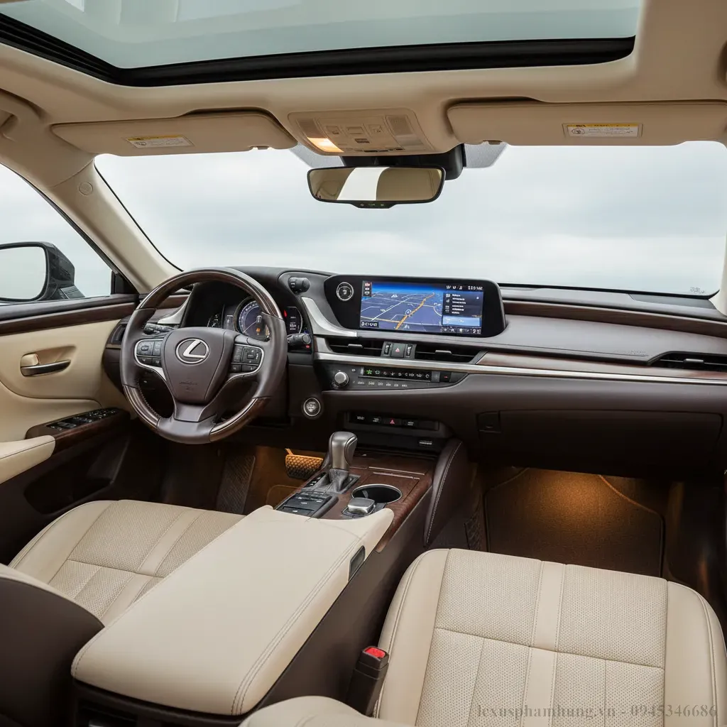 Khoang l&aacute;i sang trọng tiện nghi của Lexus ES 250