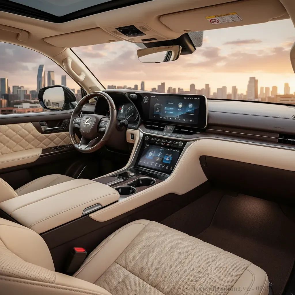Nội thất Lexus LX600 2026 Sự kết hợp hoàn hảo giữa công nghệ và tiện nghi