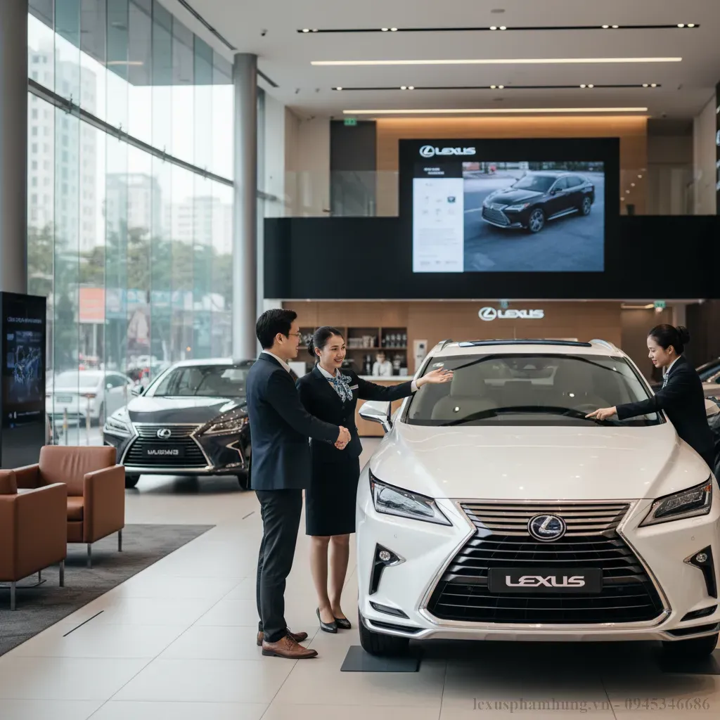 Khách hàng tiềm năng tìm hiểu thông tin và đặt cọc xe Lexus LX600 2026 tại đại lý chính hãng