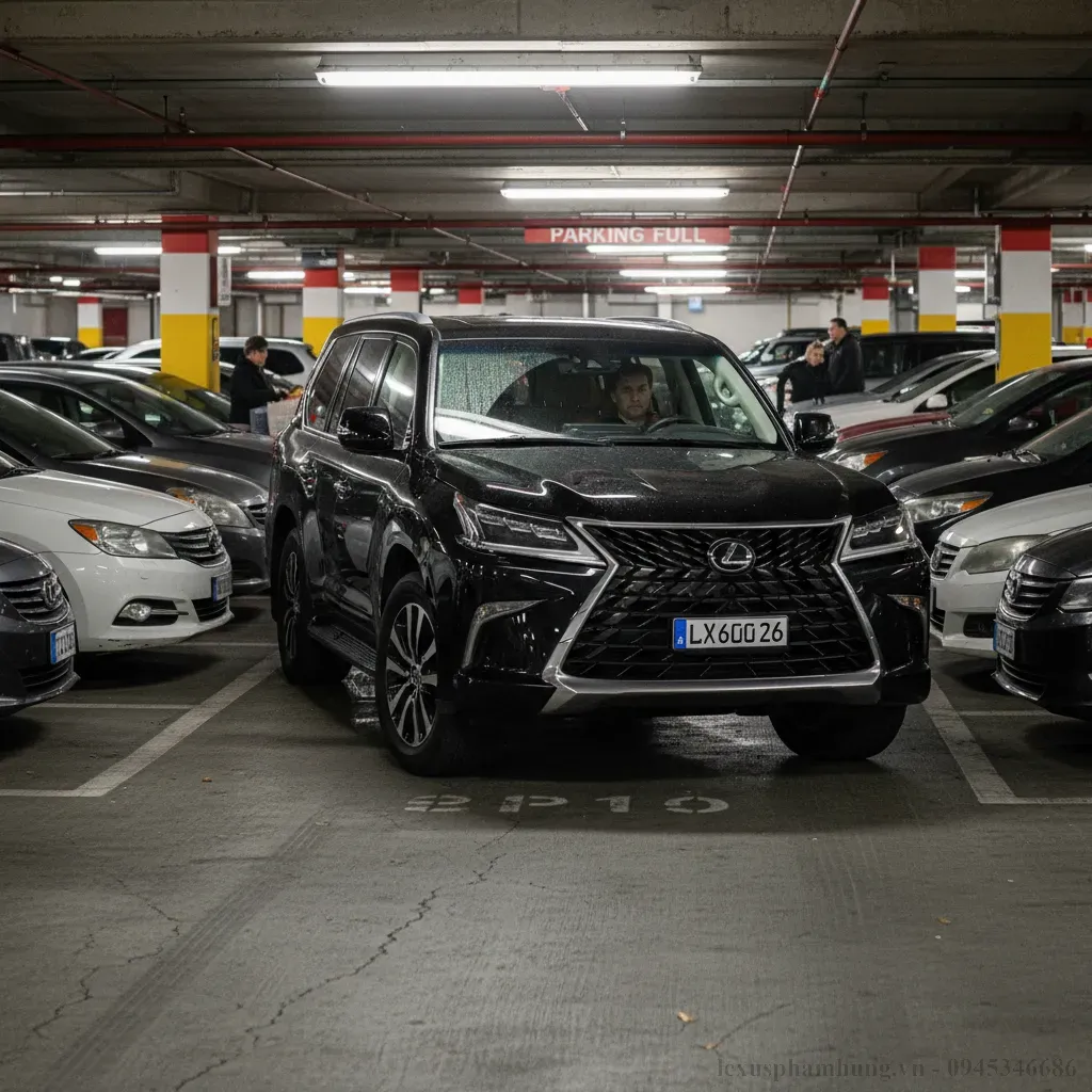 Thách thức khi di chuyển và đỗ xe Lexus LX600 2026 trong môi trường đô thị chật hẹp