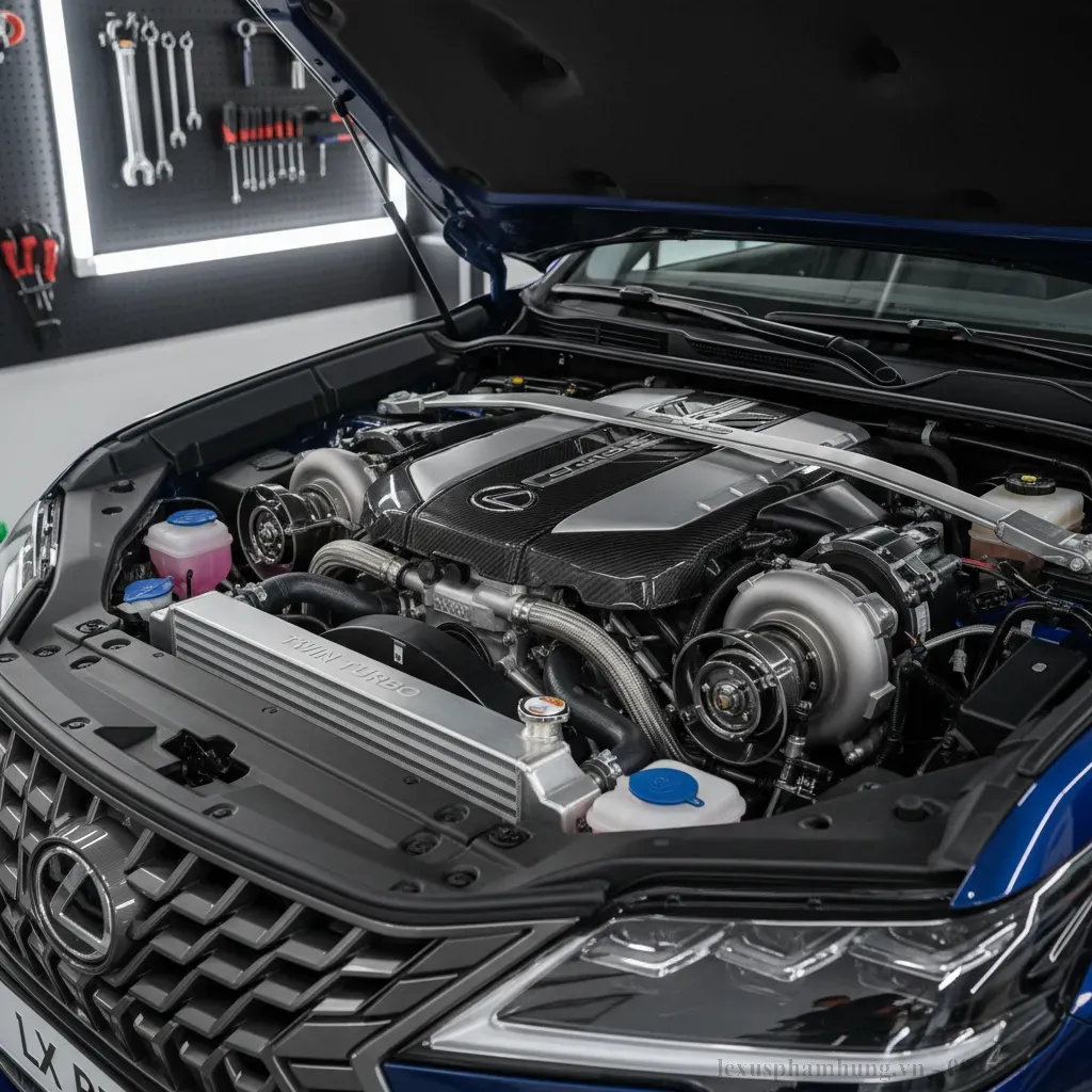 Sức mạnh vượt trội từ động cơ V6 35L tăng áp kép của Lexus LX600 2026