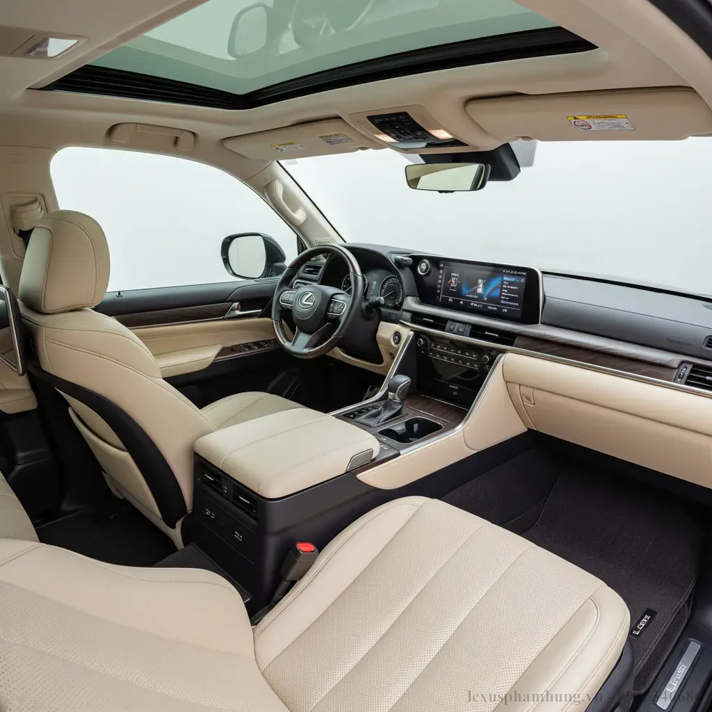 Tổng quan không gian nội thất Lexus LX600 2026 với thiết kế sang trọng