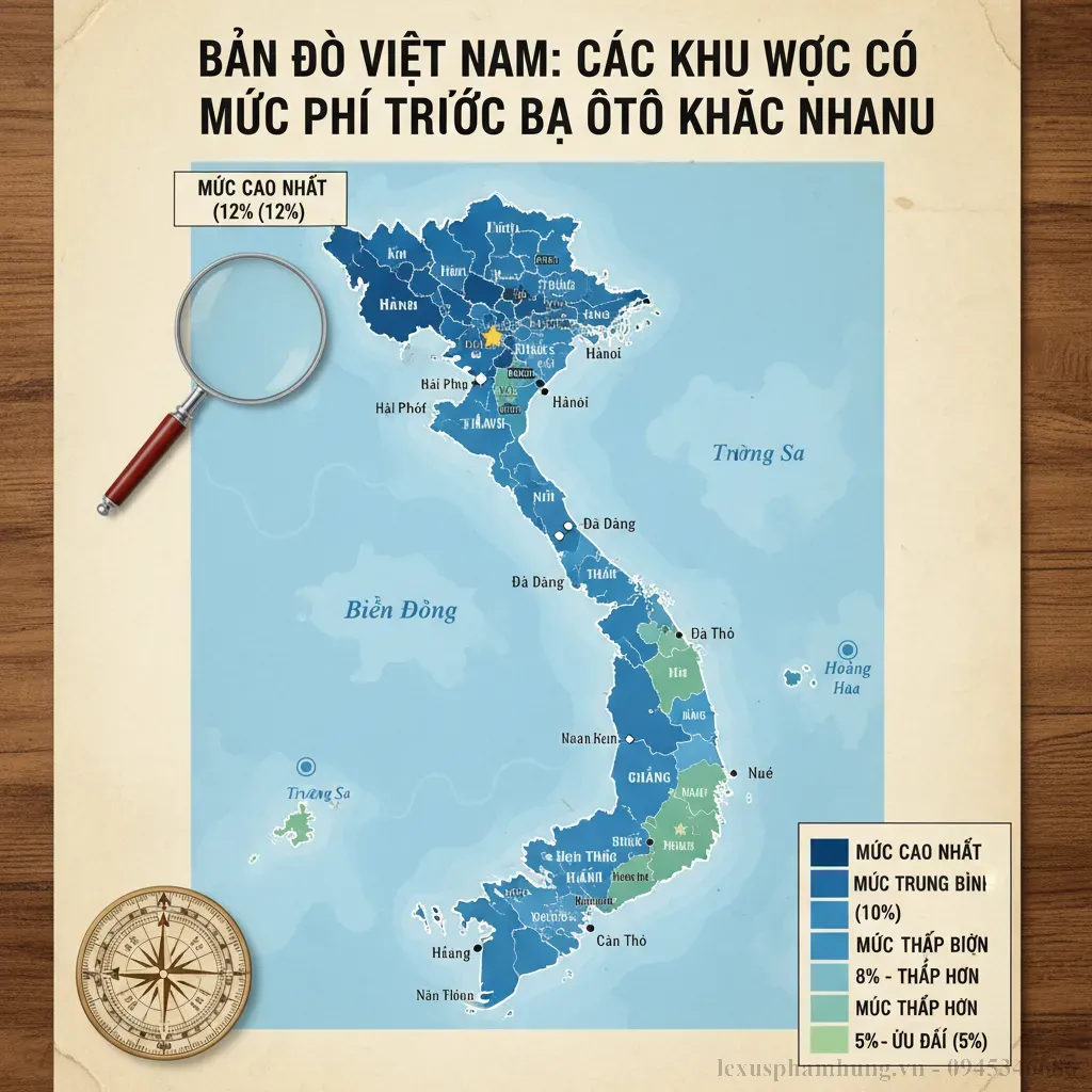 Sự khác biệt về phí trước bạ giữa các vùng miền tại Việt Nam