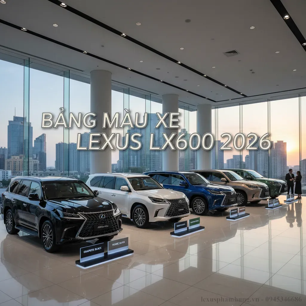 Lựa chọn m&agrave;u sắc Lexus LX600 2026 ph&ugrave; hợp với phong c&aacute;ch c&aacute; nh&acirc;n