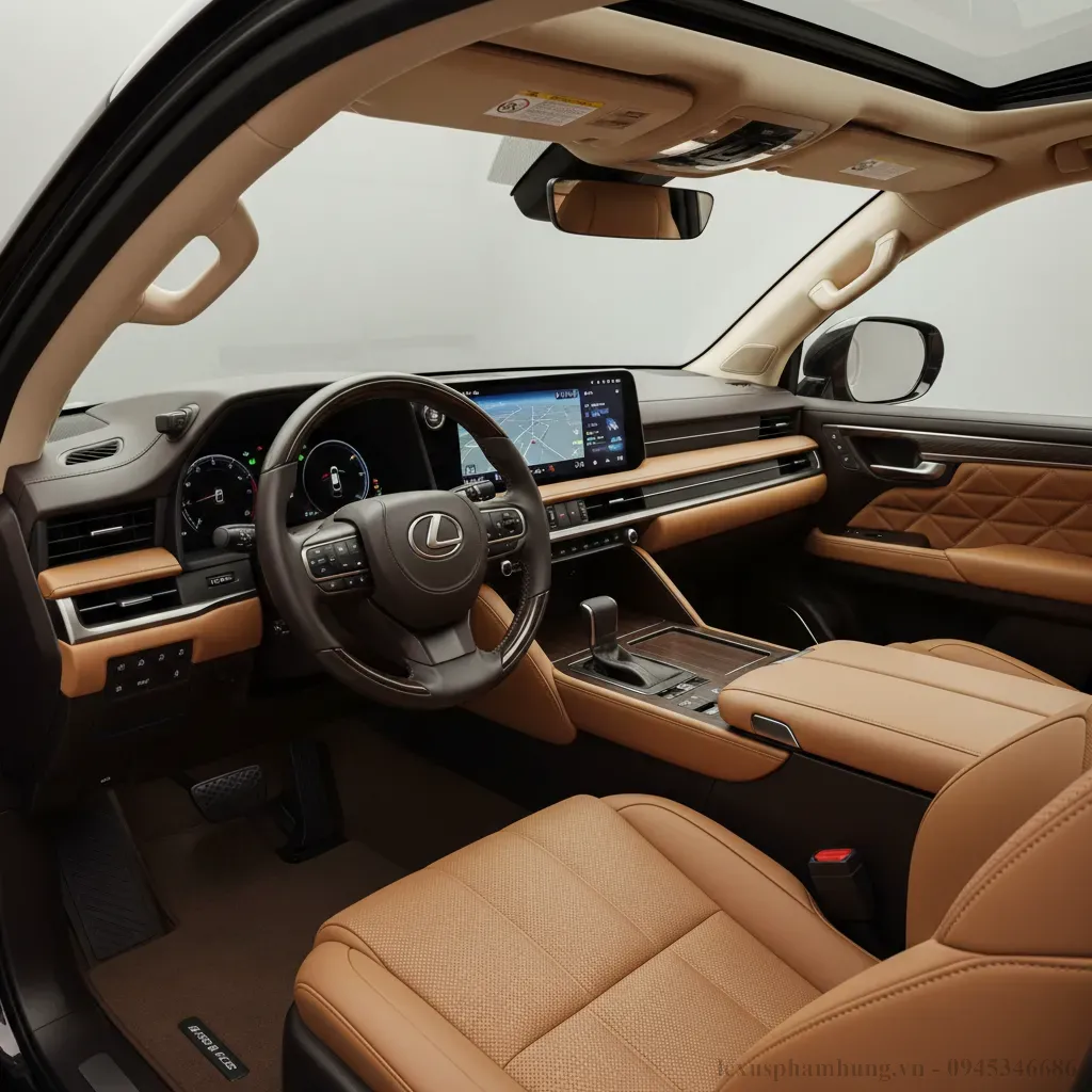 Khoang lái Lexus LX600 2026 Nơi công nghệ và sự xa hoa hòa quyện
