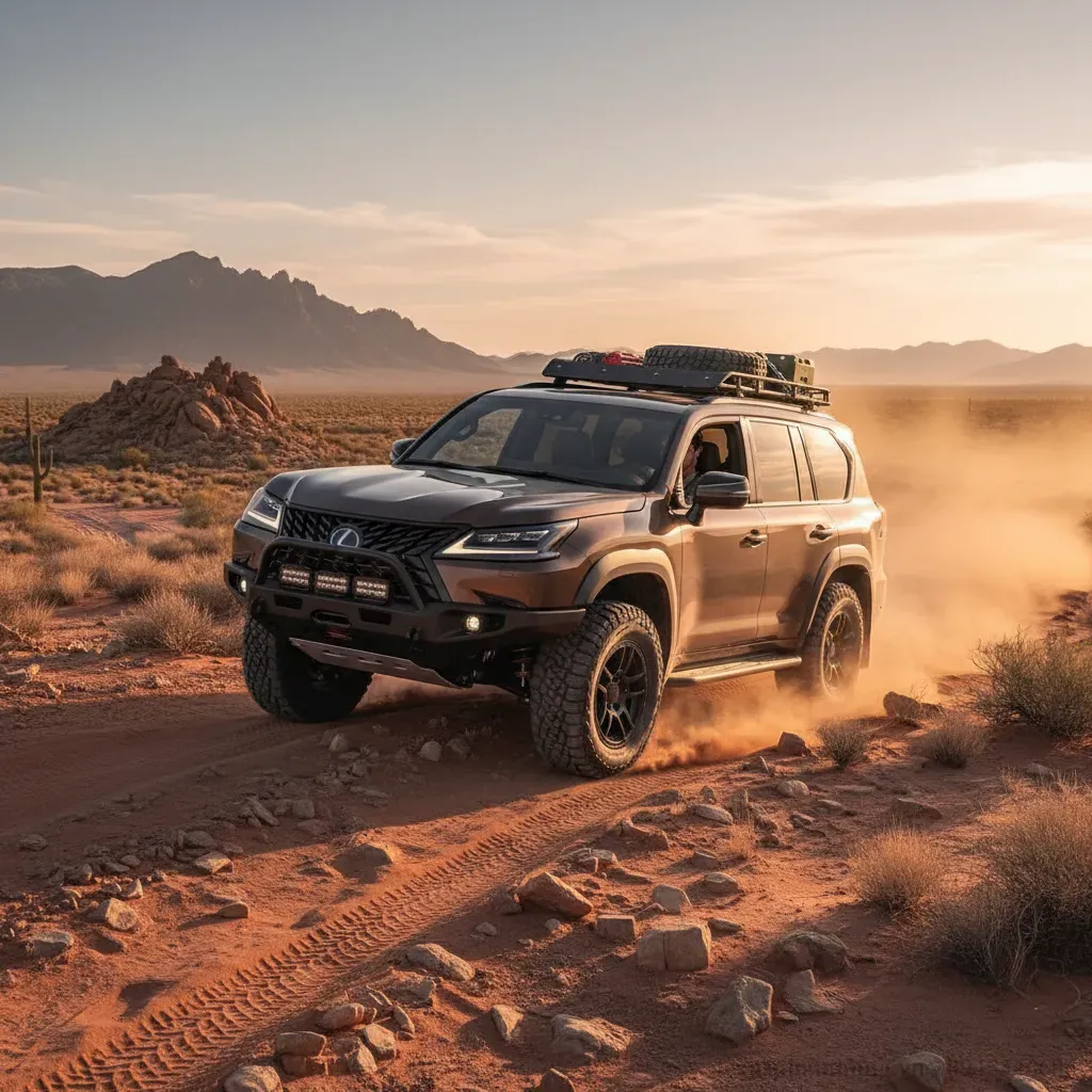 Lexus LX600 2026 mạnh mẽ vượt địa h&igrave;nh c&aacute;t