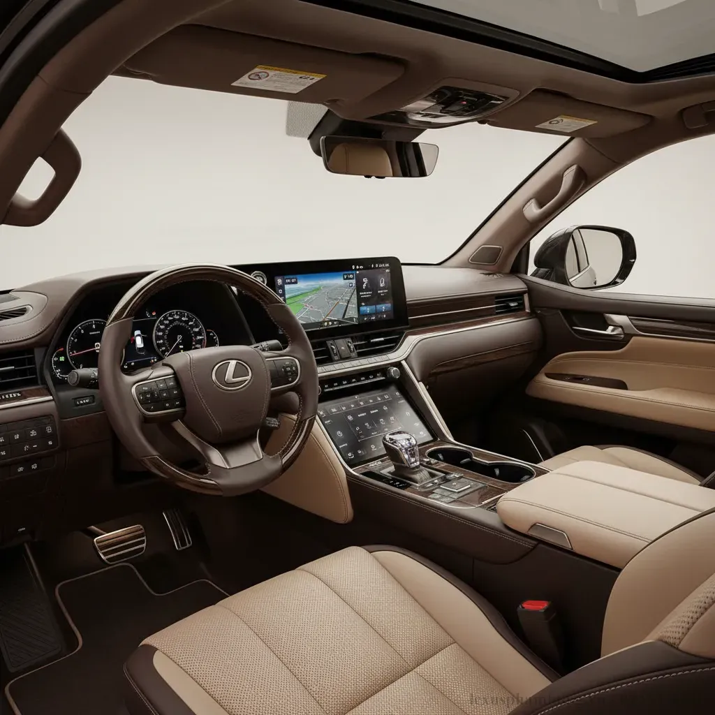 Nội thất Lexus LX600 2026 hứa hẹn nhiều nâng cấp về công nghệ và tiện nghi