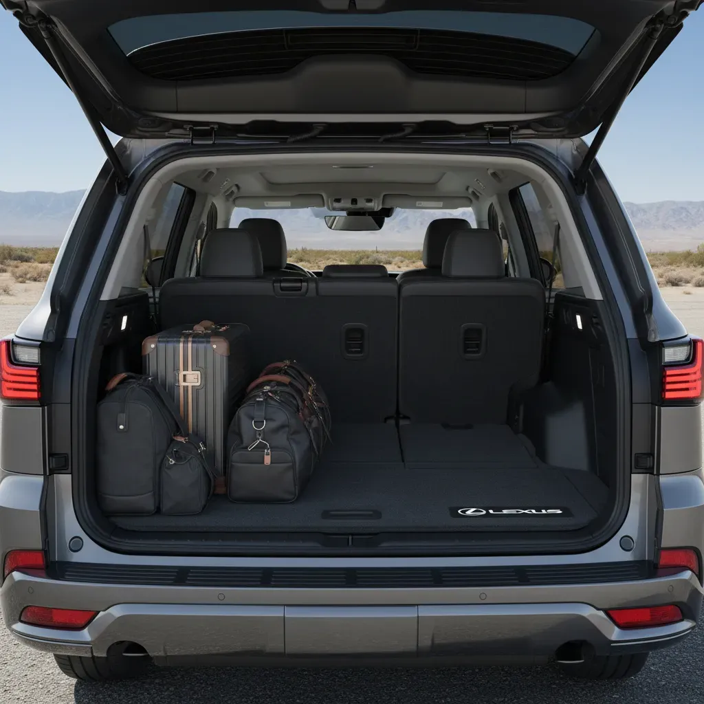 Khoang hành lý linh hoạt và rộng rãi của Lexus LX600 2026