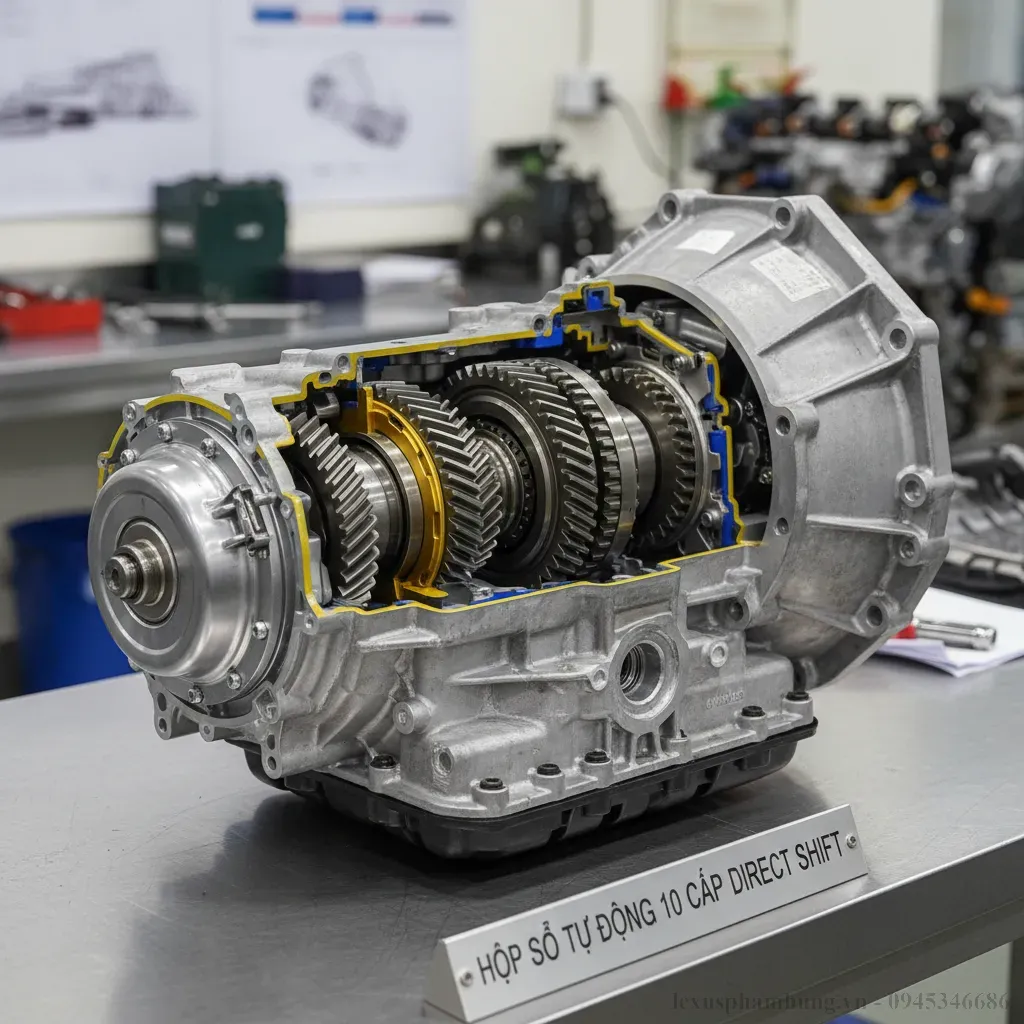 Cấu tạo hộp số tự động 10 cấp Direct Shift của Lexus