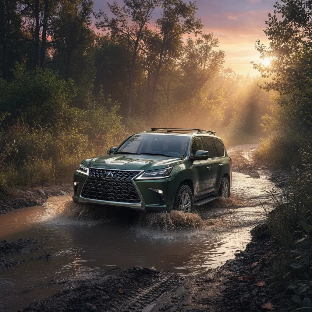 Lexus LX600 2026 tự tin lội nước nhờ khoảng sáng gầm vượt trội