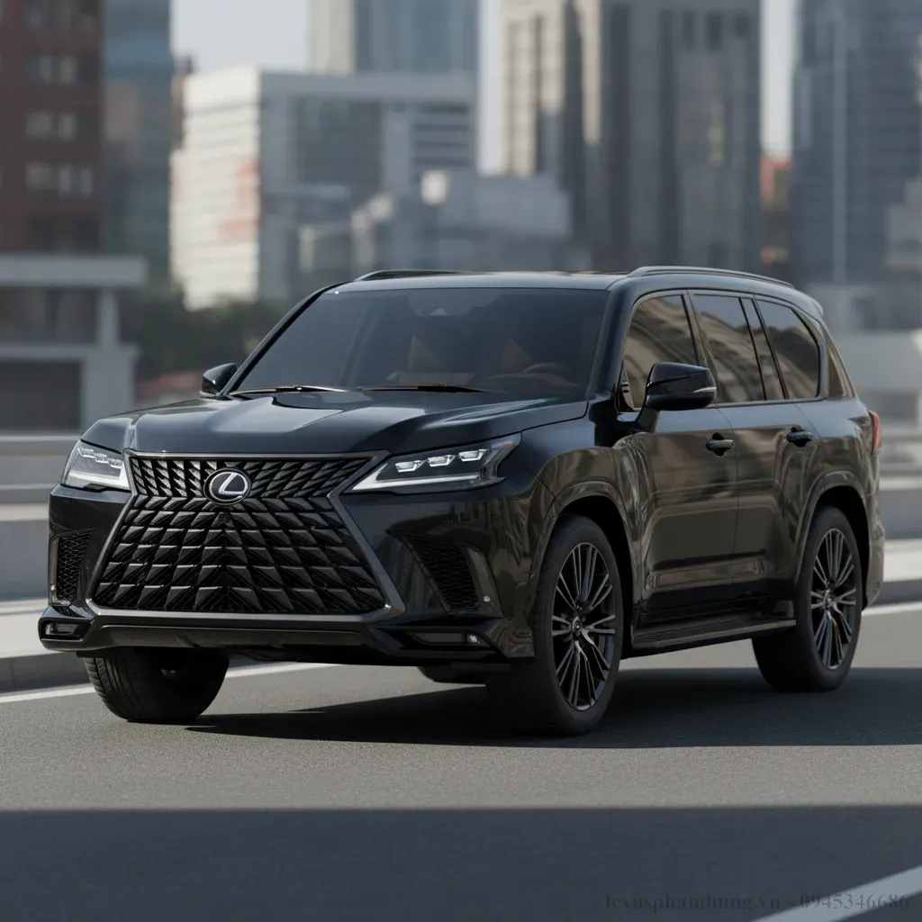 Thiết kế ngoại thất uy quyền của Lexus LX600 2026