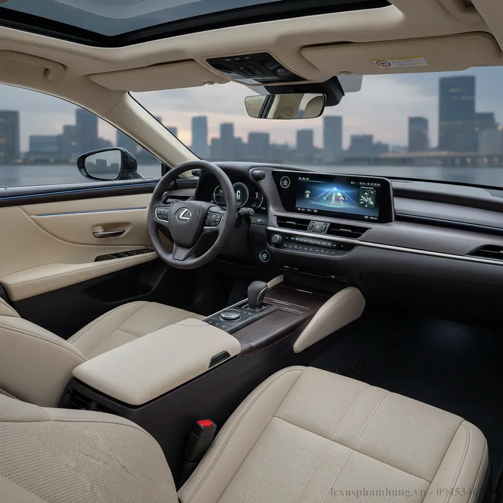 Khoang lái tinh tế tiện nghi và hướng tới người lái của Lexus ES All New 2026
