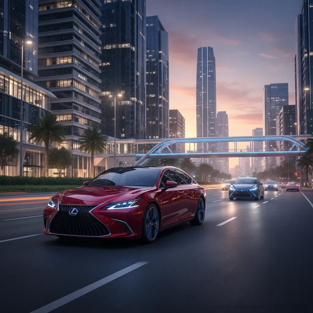 Lexus ES 2026 nổi bật với thiết kế sang trọng và hiện đại trên đường phố