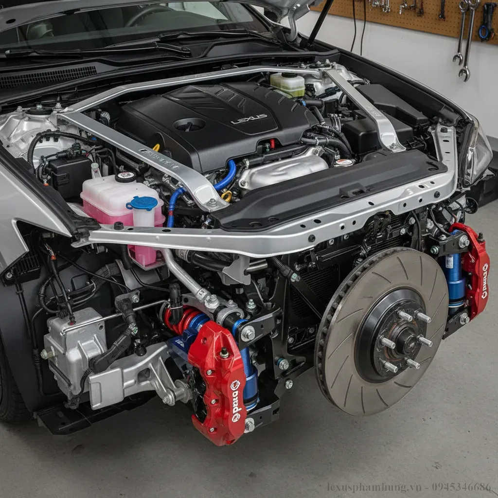 Động cơ mạnh mẽ v&agrave; hệ thống treo th&iacute;ch ứng của Lexus ES 250 F Sport 2026