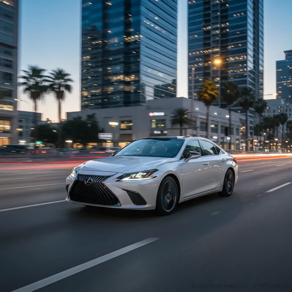 Lexus ES 250 F Sport 2026 lăn bánh trên đường phố