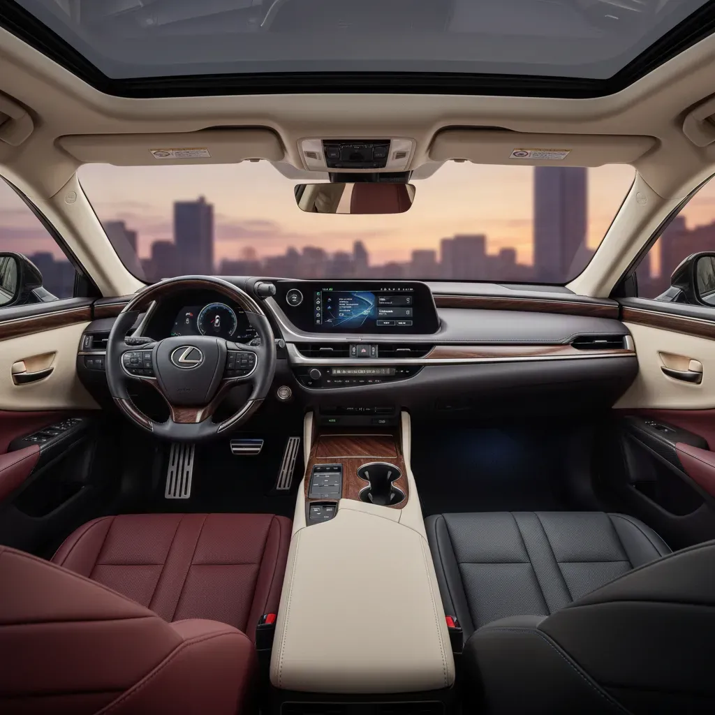 Nội thất Lexus ES 2026 với khả năng t&ugrave;y chỉnh m&agrave;u sắc v&agrave; vật liệu cao cấp