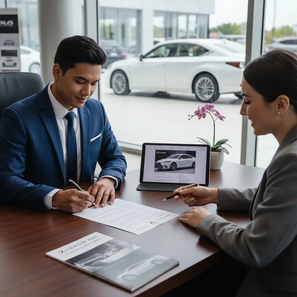 Quy trình chuẩn bị hồ sơ mua Lexus ES 2026 trả góp