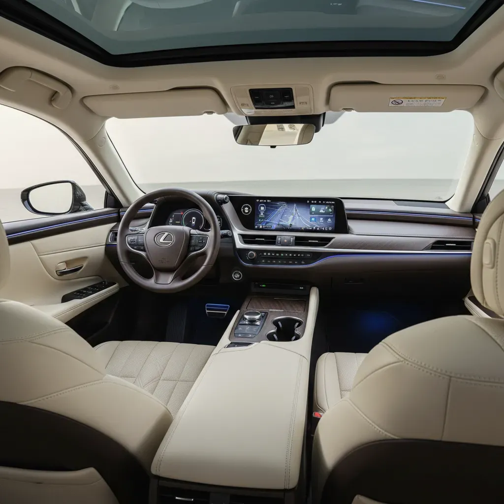 Khoang lái sang trọng và tiện nghi của Lexus ES 2026 tích hợp công nghệ giải trí hiện đại