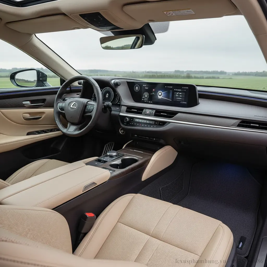 Khoang nội thất sang trọng v&agrave; y&ecirc;n tĩnh của Lexus ES 2026 mang đến trải nghiệm l&aacute;i thư th&aacute;i
