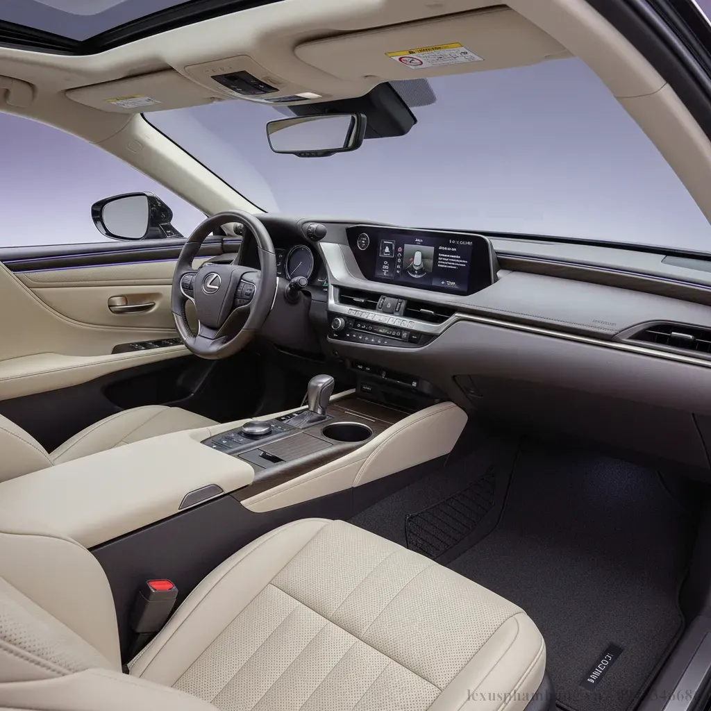 Khoang lái Lexus ES 2026 với thiết kế tập trung vào sự thoải mái và công nghệ