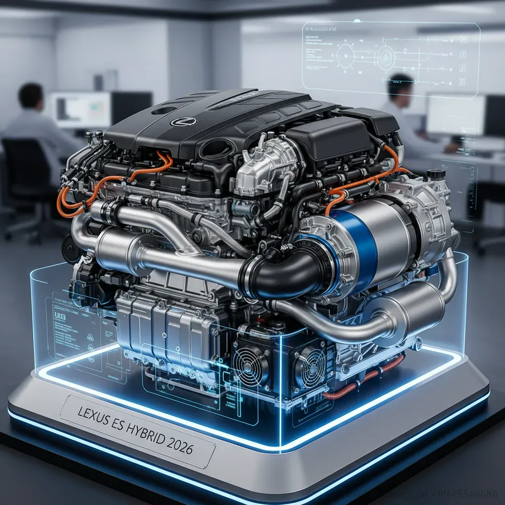 Hệ thống động cơ Hybrid ti&ecirc;n tiến tr&ecirc;n Lexus ES 2026 mang lại hiệu suất vượt trội