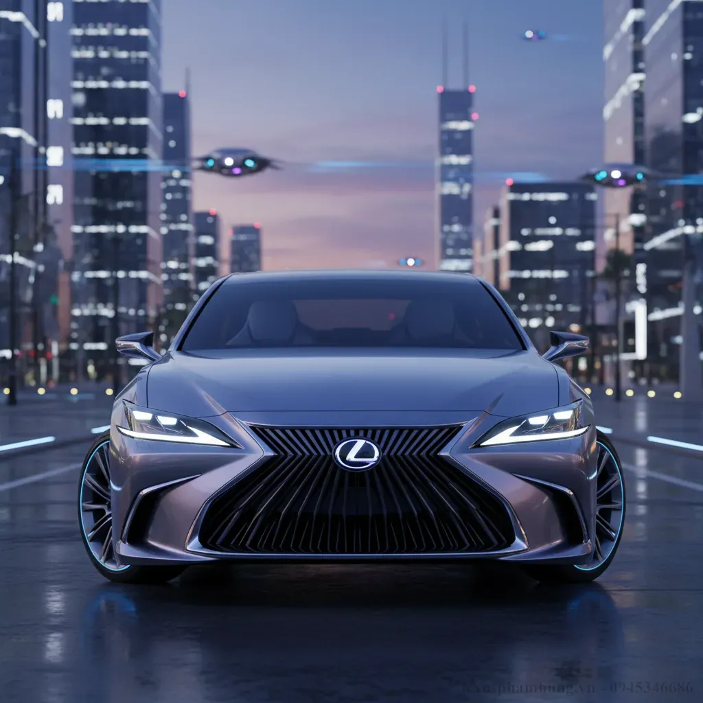 Hình ảnh phác thảo Lexus ES 2026 với thiết kế hiện đại và lưới tản nhiệt đặc trưng