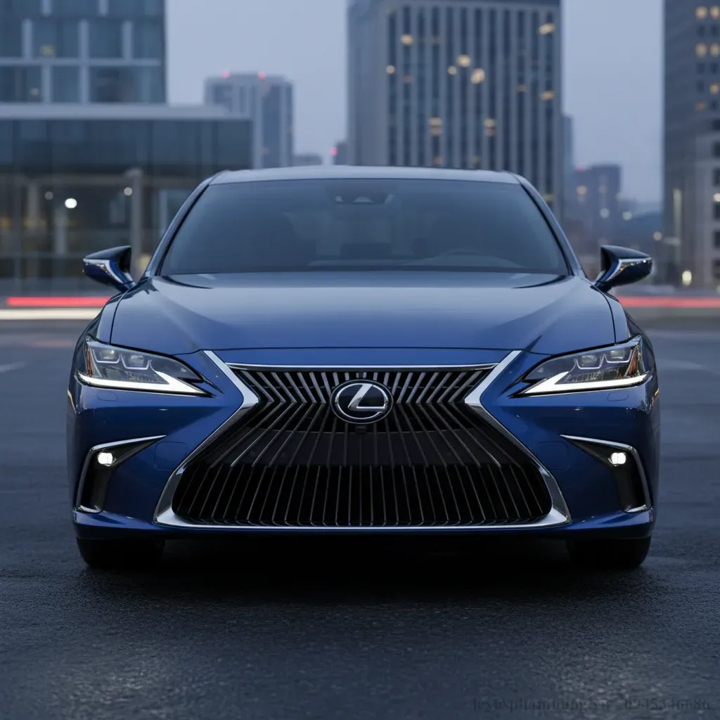 Phần đầu xe Lexus ES 2026 nổi bật với lưới tản nhiệt Spindle Grille thế hệ mới v&agrave; cụm đ&egrave;n pha sắc sảo