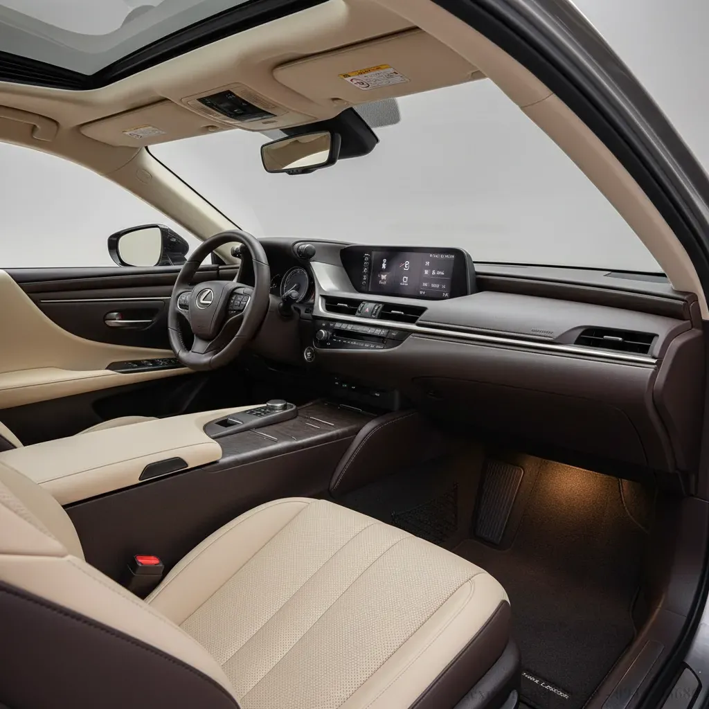 Nội thất Lexus ES 2026 trái chú trọng sự thoải mái trong khi Audi A6 2026 phải nổi bật với công nghệ
