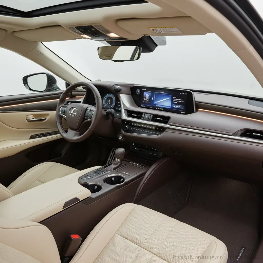 Khoang lái tiện nghi và hiện đại của Lexus ES 300h 2026