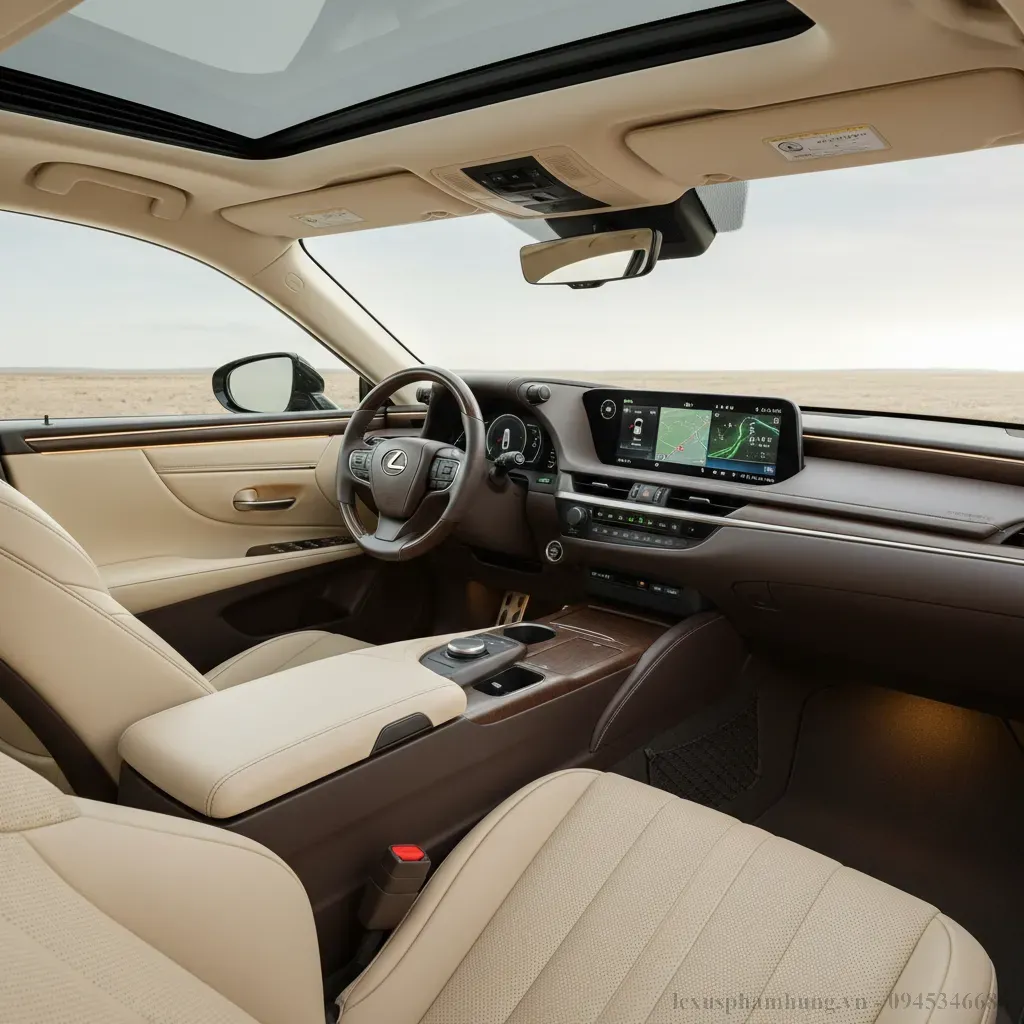 Kh&ocirc;ng gian nội thất sang trọng v&agrave; tiện nghi của Lexus ES 2026 phi&ecirc;n bản Luxury
