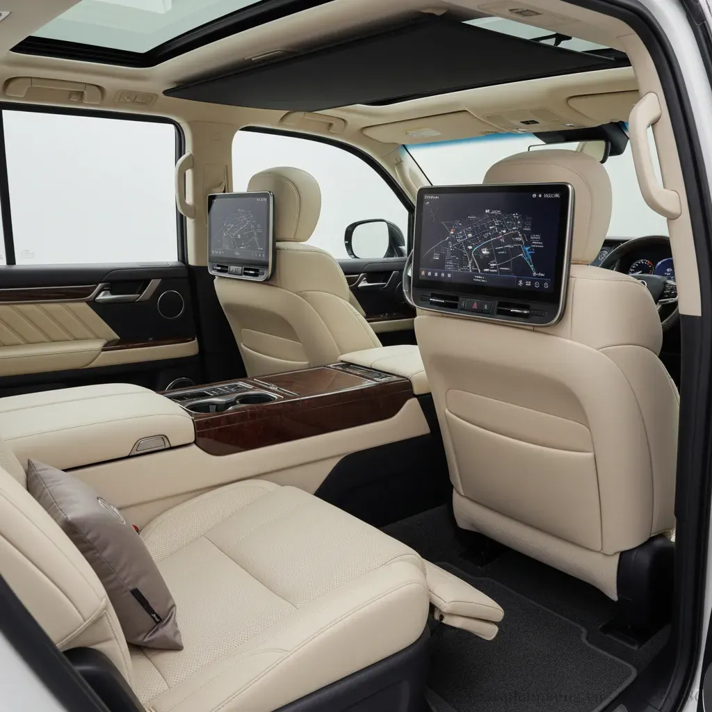 Khoang hành khách phía sau của Lexus LX600 VIP nơi đẳng cấp và tiện nghi hội tụ