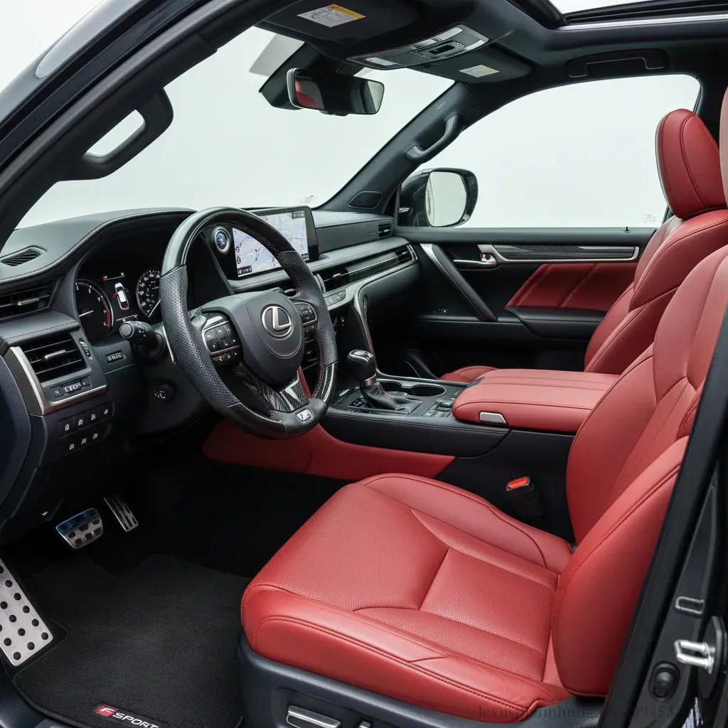 Nội thất F Sport Handling với ghế thể thao và các chi tiết độc đáo