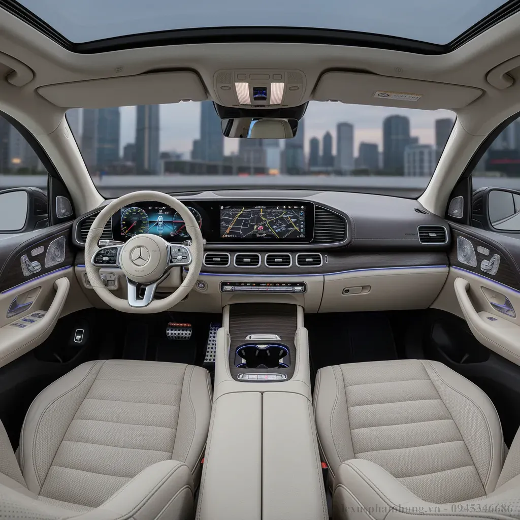Khoang lái hiện đại và đầy công nghệ của Mercedes GLE 450