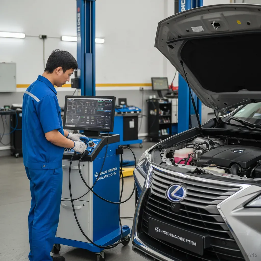 Kiểm tra hệ thống hybrid là yếu tố then chốt trong bảo dưỡng Lexus Hybrid để đảm bảo vận hành tối ưu