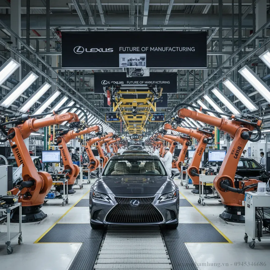 D&acirc;y chuyền sản xuất ti&ecirc;n tiến của Lexus đảm bảo chất lượng v&agrave; độ ch&iacute;nh x&aacute;c cao