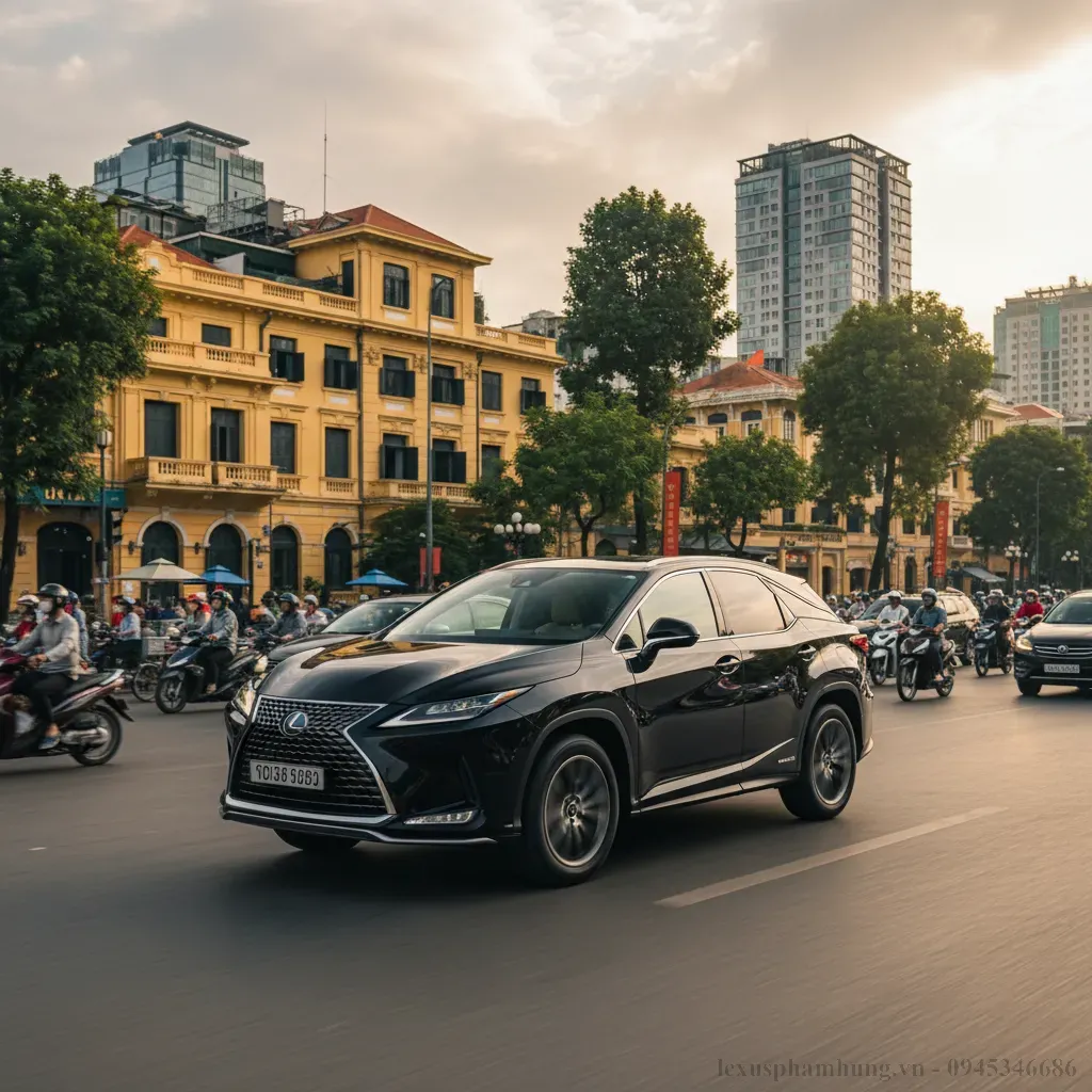Trải nghiệm lái thử Lexus RX350h trên đường phố Hà Nội