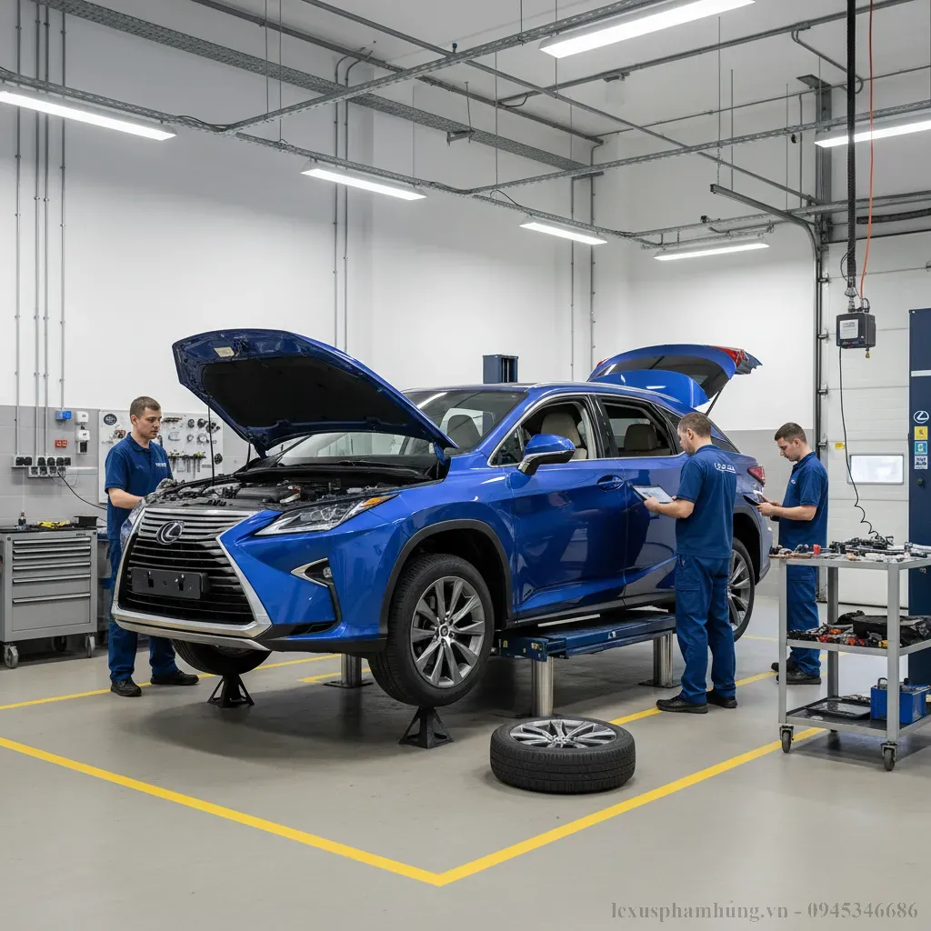 Bảo dưỡng định kỳ gi&uacute;p Lexus RX350 m&agrave;u xanh lu&ocirc;n giữ được vẻ đẹp ho&agrave;n hảo