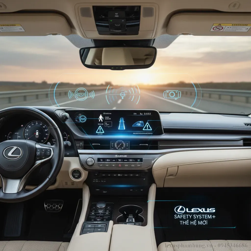 Hệ thống Lexus Safety System thế hệ mới với các cảm biến radar và camera tiên tiến