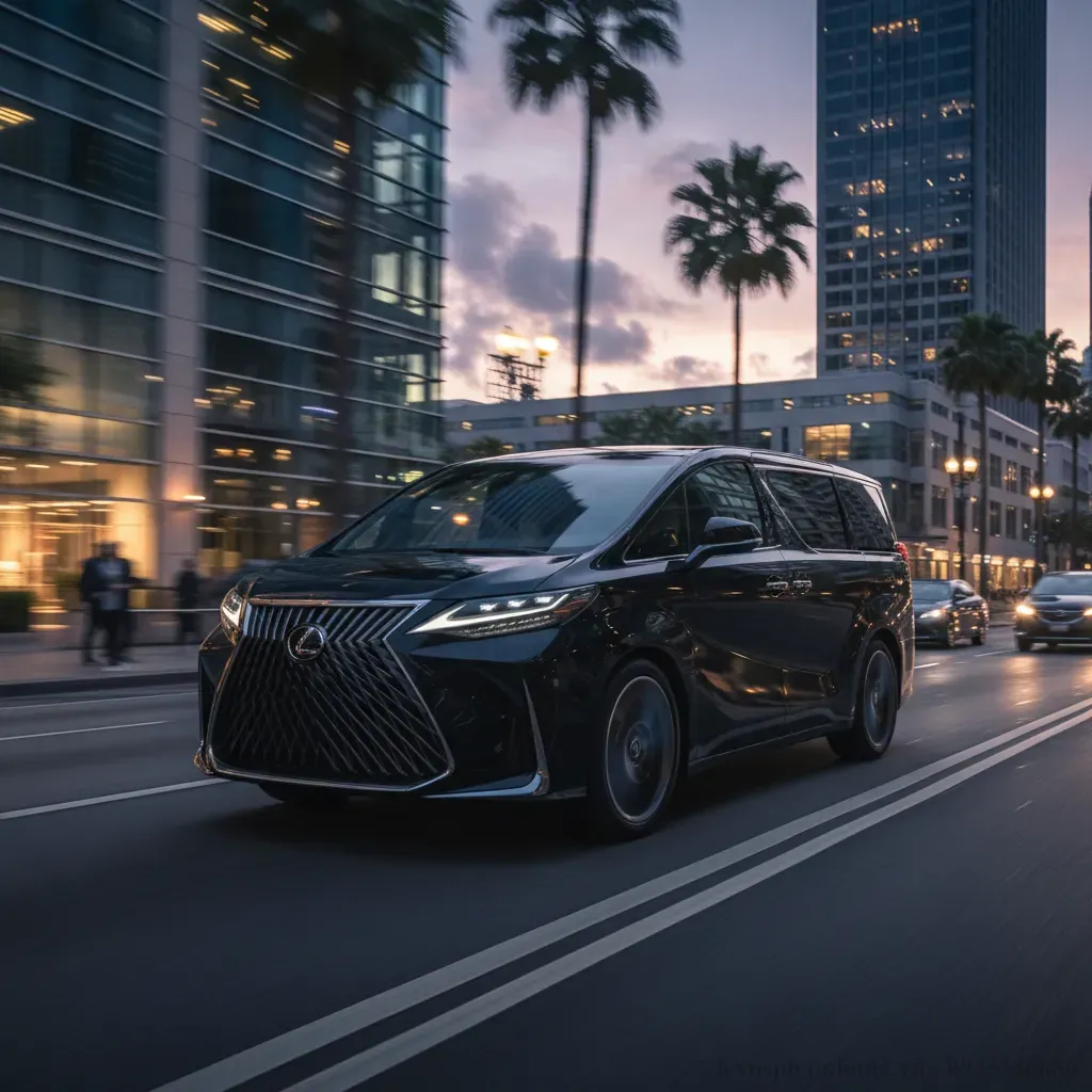 Lexus LM 2026 tr&ecirc;n đường thể hiện sự uy nghi v&agrave; đẳng cấp