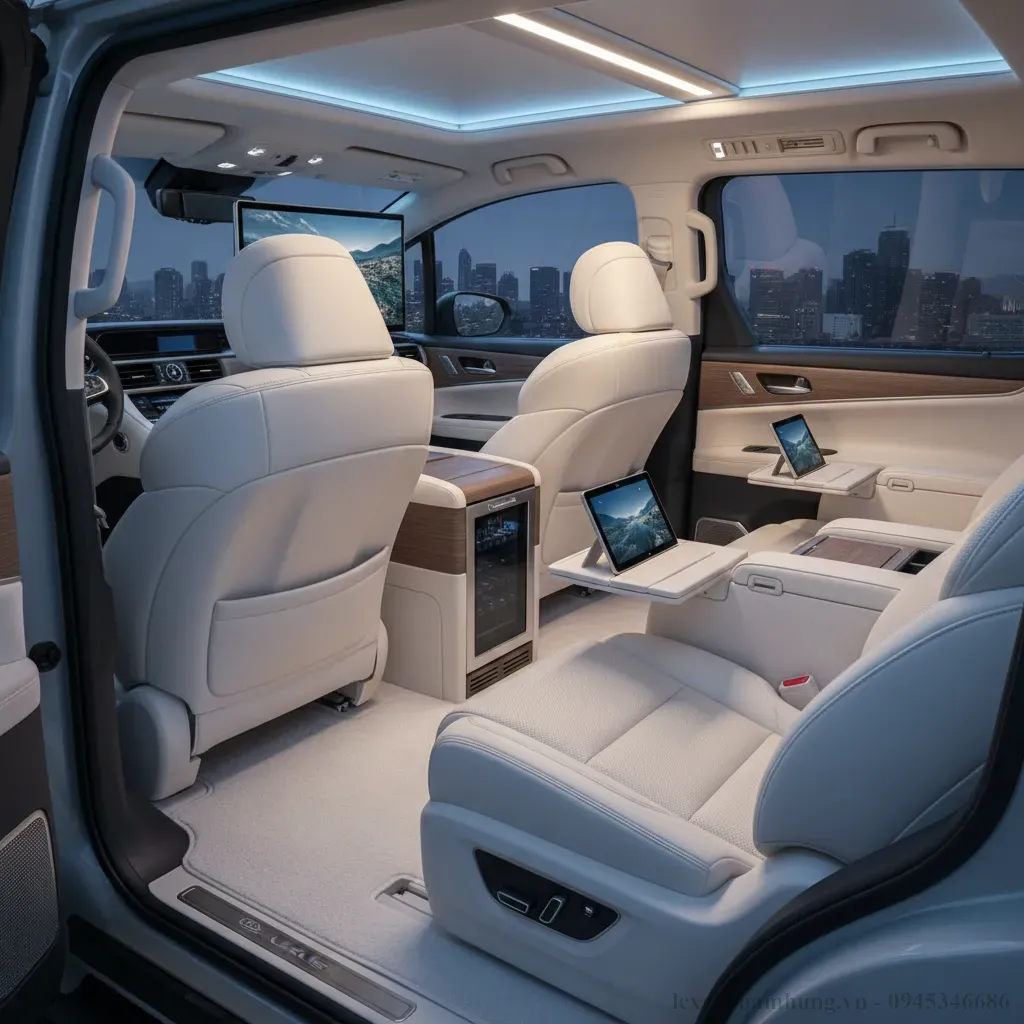 Khoang nội thất Lexus LM 2026 Không gian riêng tư và tiện nghi tối thượng